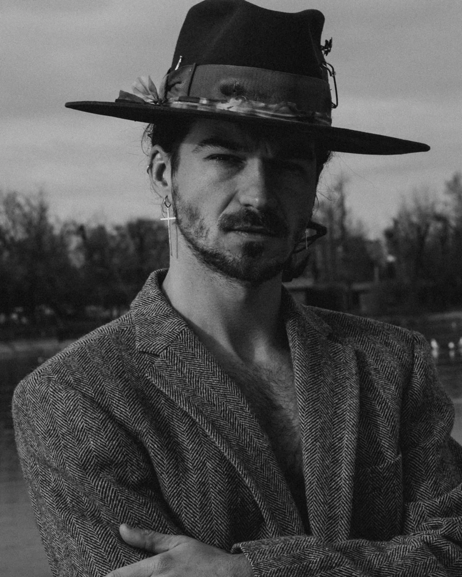 Radu Itu in a wide-brim hat